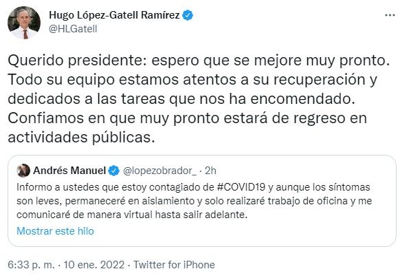 Los políticos que reaccionaron sobre el contagio de López Obrador