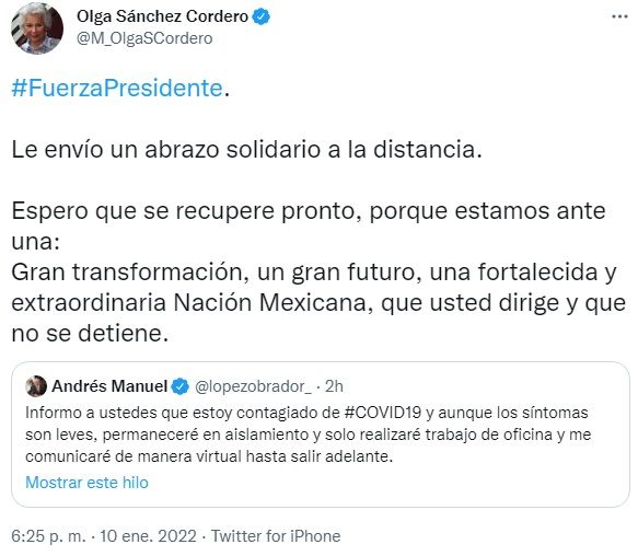 Los políticos que reaccionaron sobre el contagio de López Obrador