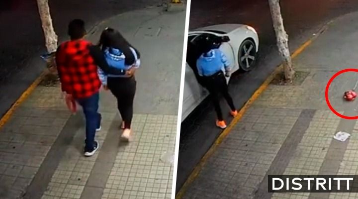 Mujer tira regalo de su novio y se va con otro |VIDEO