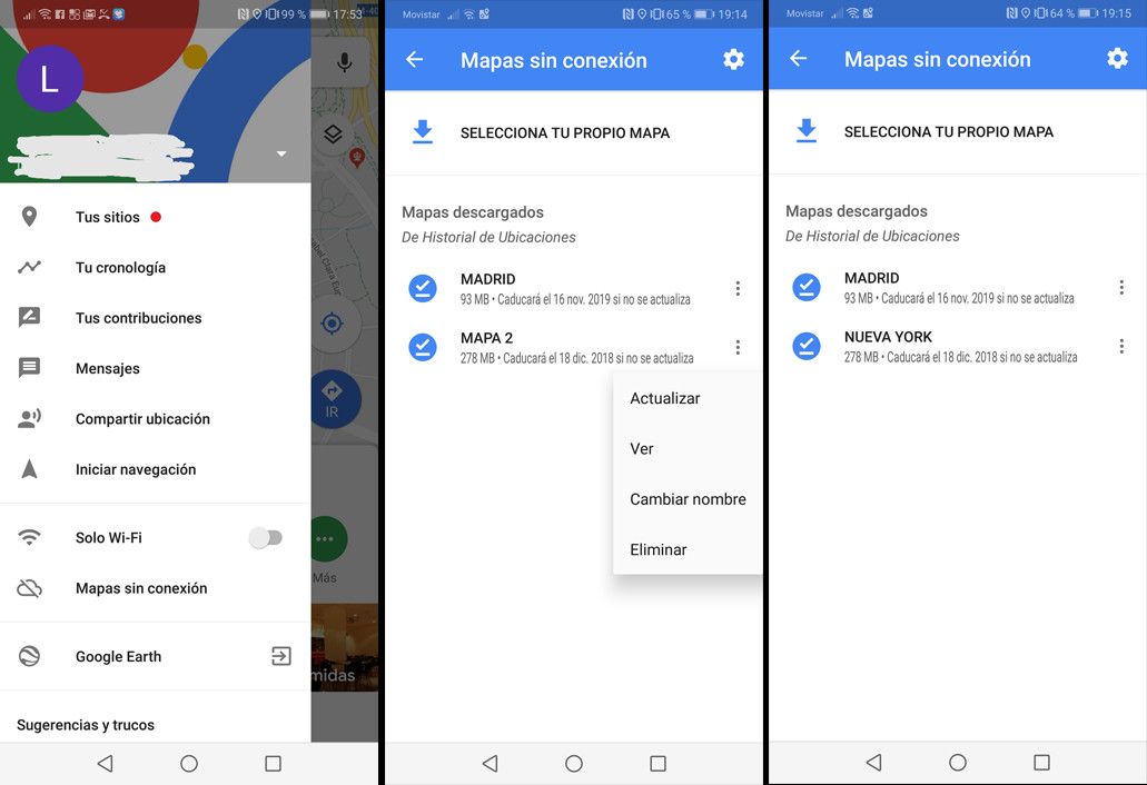 ¿Cómo descargar los mapas en Android e iOS?