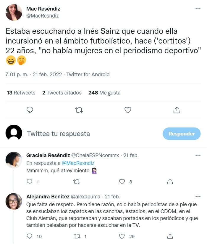 Tunden a Inés Sainz por sus declaraciones