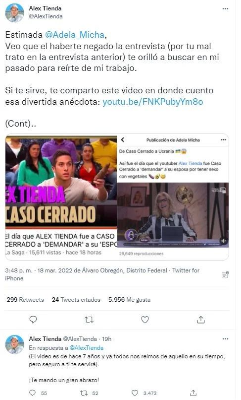 ¿Qué le respondió el YouTuber?