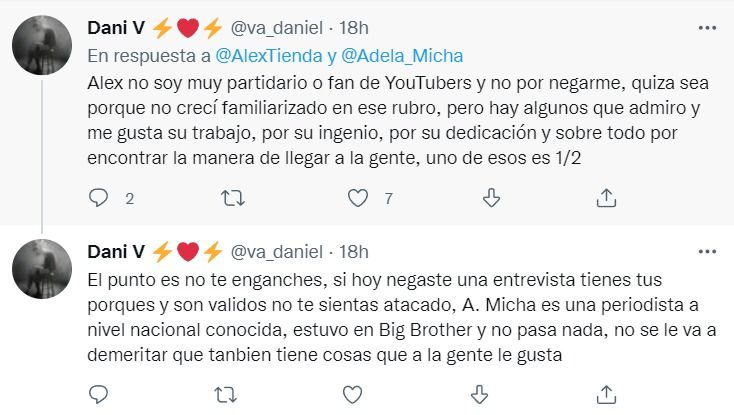 ¿Qué le respondió el YouTuber?