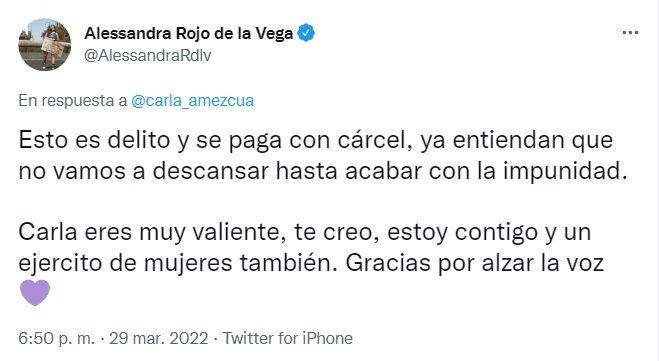 Ofrecen apoyo a Carla Amezcua