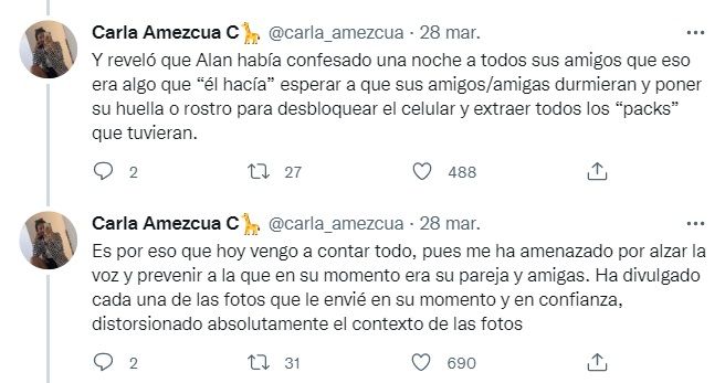 Carla Amezcua. Joven acusa a amigo de filtrar fotos íntimas