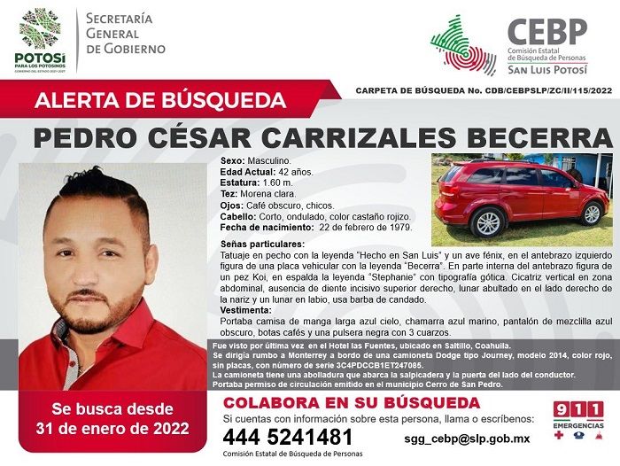 La desaparición de Pedro Carrizales Becerra