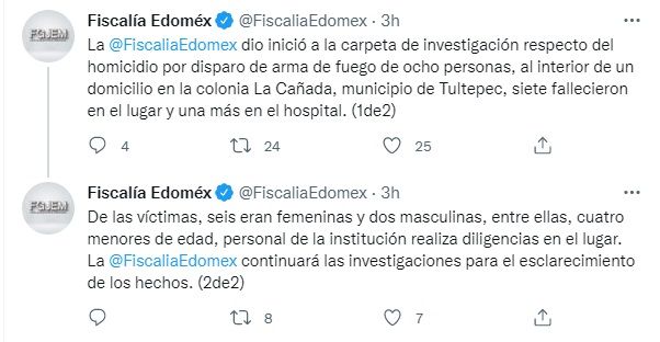 Fiscalía de Edomex no tiene pistas de los agresores