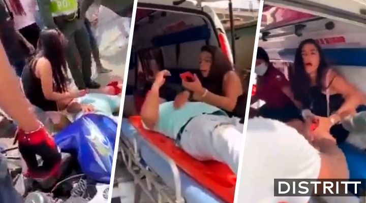 Mujer pide clave de celular a su novio atropellado mientras lo atendían |VIDEO