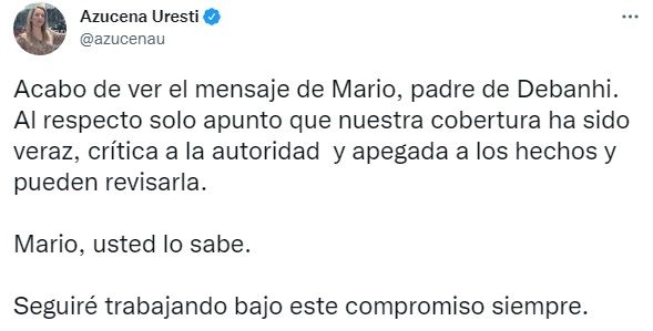 ¿Qué dijo Azucena Uresti?
