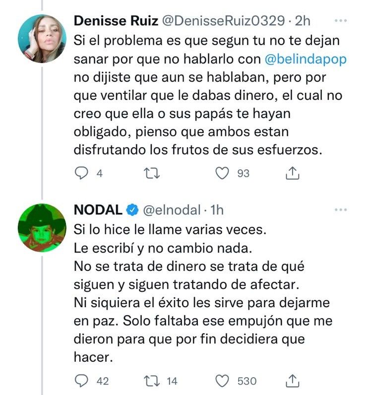 Christian Nodal responde mensajes en Twitter
