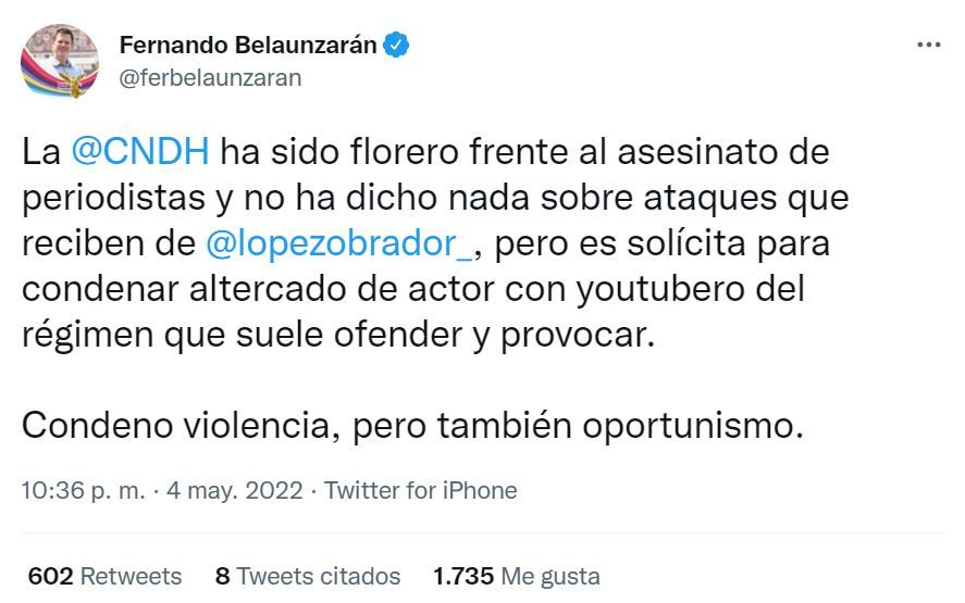 Condenan agresión de Héctor Suárez Gomís