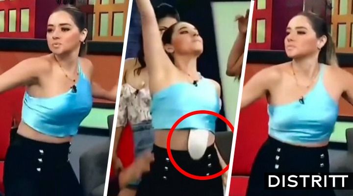 Conductora de Multimedios pierde el 'relleno' en vivo |VIDEO