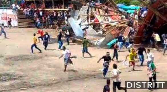 Colombia Así Fue Derrumbe De Grada En Plaza De Toros Video