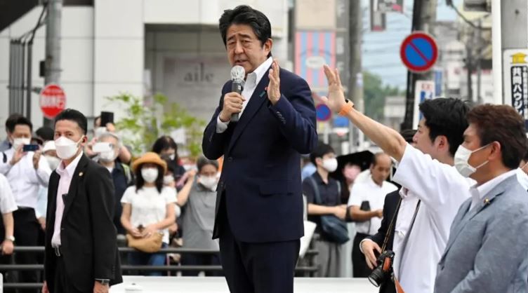 Shinzo Abe antes de asesinato 