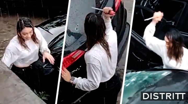 Mujer destroza auto de la amante de su novio en Tepic |VIDEO