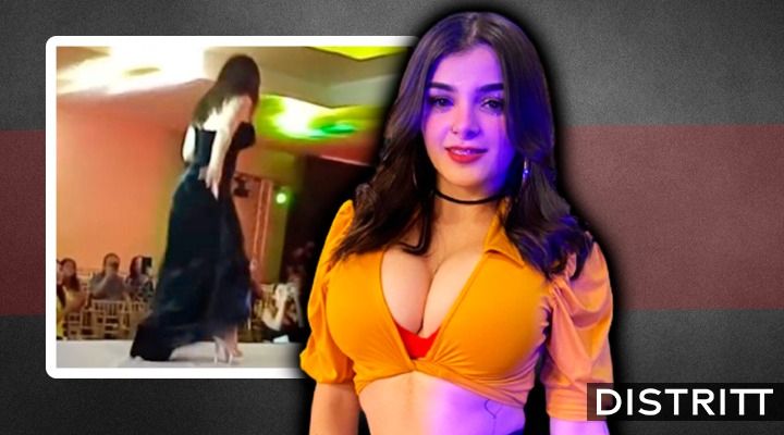Karely Ruiz se tropieza en su debut como modelo.