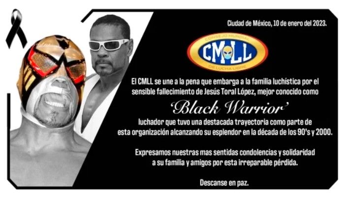 Black Warrior. Revelan la causa de muerte del luchador