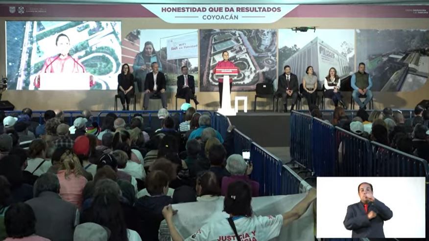 Sheinbaum realiza asamblea informativa en Coyoacán