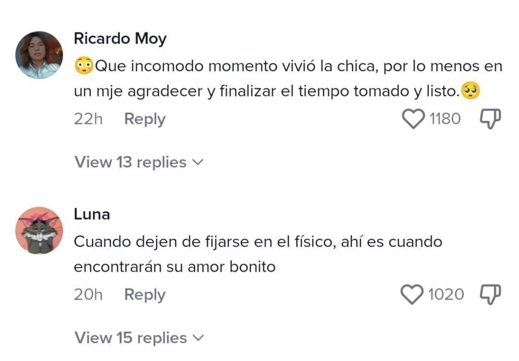 Comentarios joven abandona cita