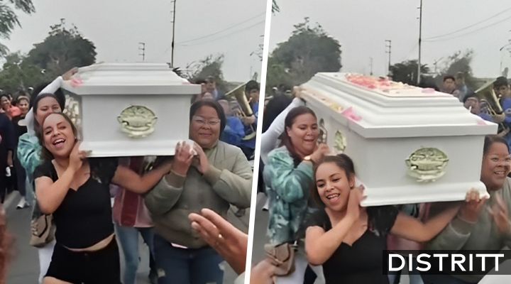 Mujeres bailan en funeral