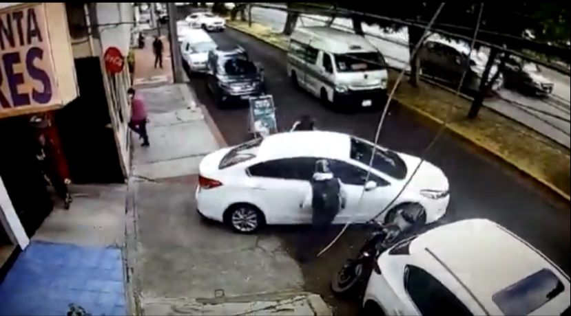 ladrones intimidan a conductor