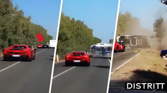 Ferrari rebasa, choca y pasajeros mueren en Italia