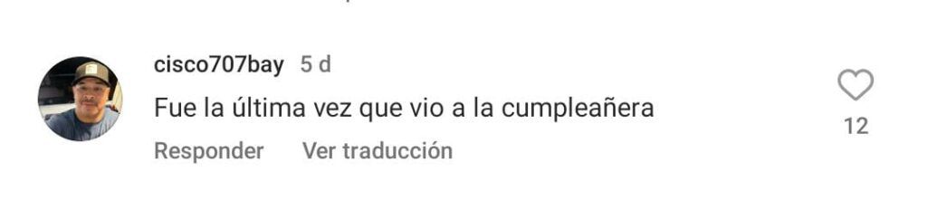 Fue la última vez que vio a la cumpleañera 