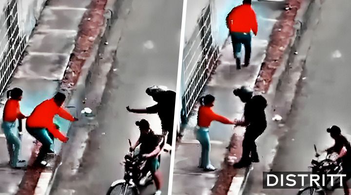 Hombre abandona a su novia en pleno asalto; video viral