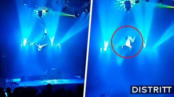 Trapecistas caen desde cinco metros durante espectáculo