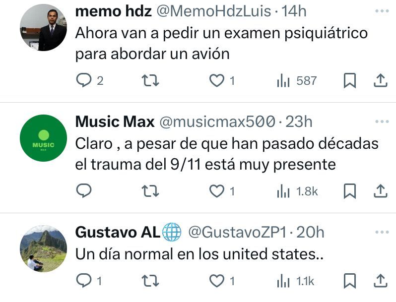 Comentarios del pasajero