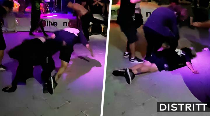 Joven noquea a su compañero en slam de hardcore