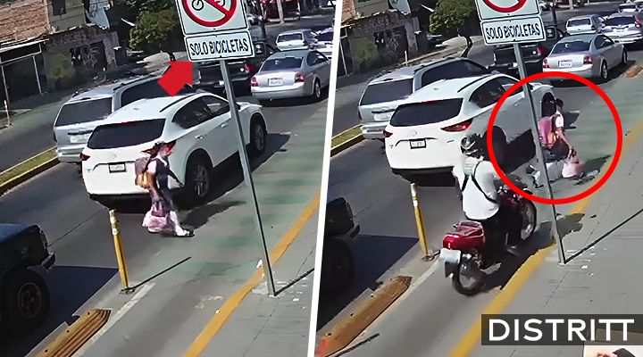 Motociclista atropella a joven