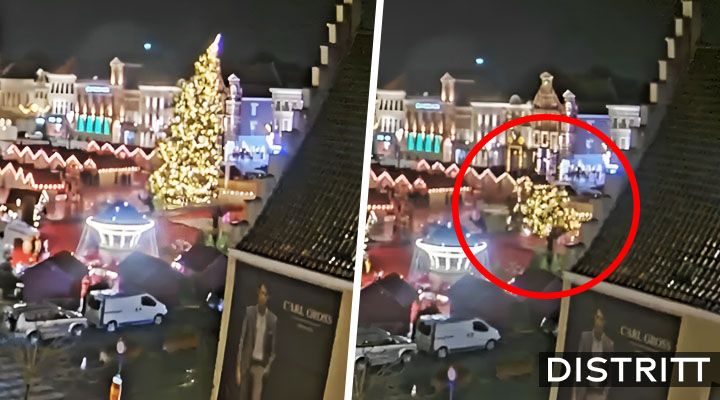 Árbol de Navidad gigante se cae y mata a mujer