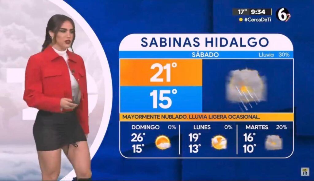 Chica del clima se equivoca en vivo, video