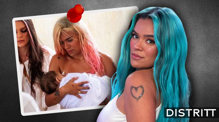 Karol G, criticada por vestido que usó en bautizo