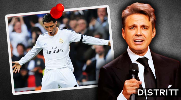 Luis Miguel imita festejo de Cristiano Ronaldo en concierto