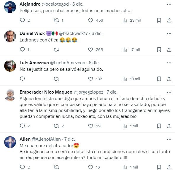 Reacciones sobre atraco en calles de CDMX