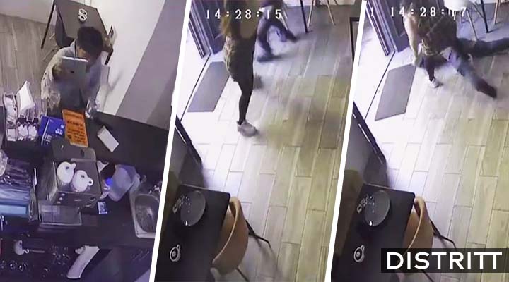 Empleada de cafetería taclea a ladrón y evita robo