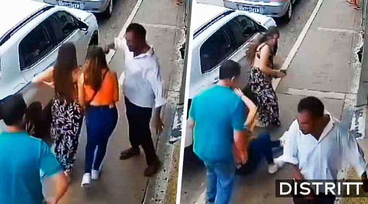 hombre agrede a mujer por negarse a darle limosna