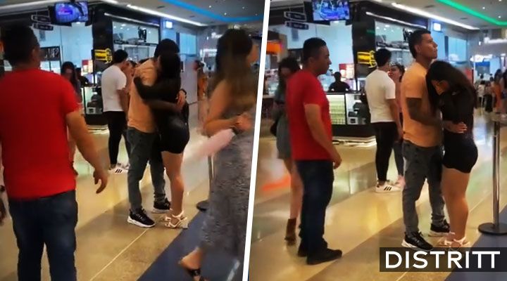 Hombre descubre a novia infiel en el cine