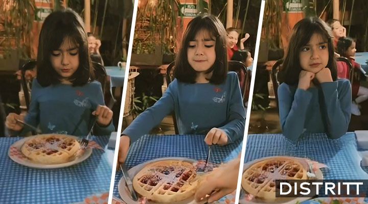 Niña se enoja por foto de comida