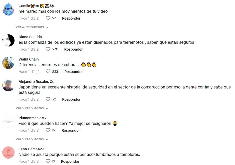 Comentarios sobre terremoto en Japón