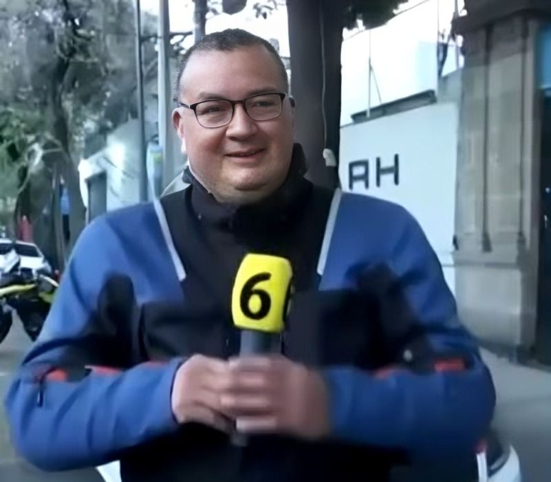 reportero mordido por perrito