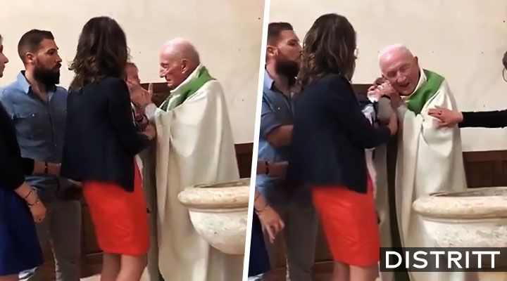 Sacerdote golpea a bebé