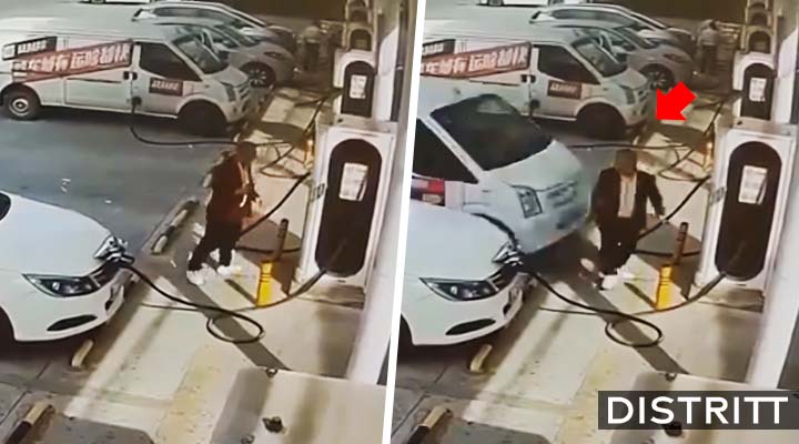 Conductor atropella a hombre en gasolinera de Taiwán