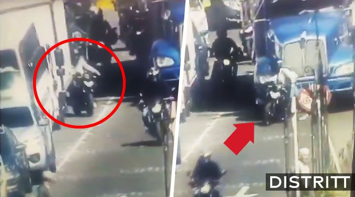 Tráiler atropella a dos mujeres en motocicleta