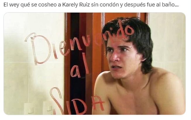 Meme sobre video de Karely Ruiz