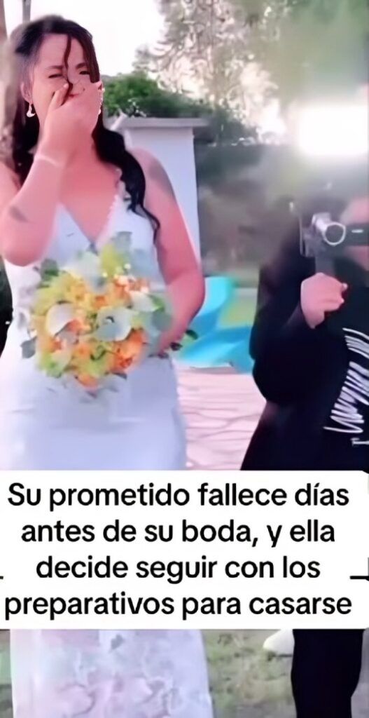 novia decide continuar con la boda sin su novio