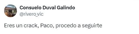 Felicitaciones a Paco Zea por video
