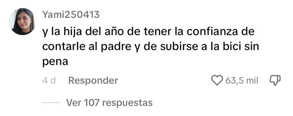 Usuarios se alegran de que papá tenga confianza de su hija